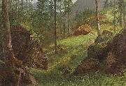 Albert Bierstadt Wooded Hillside oil painting artist